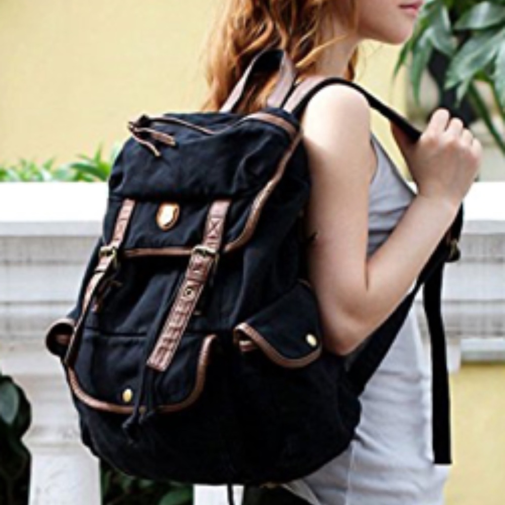 PILIAO BUG Duhud Canvas Backpack Vintage Rucksack